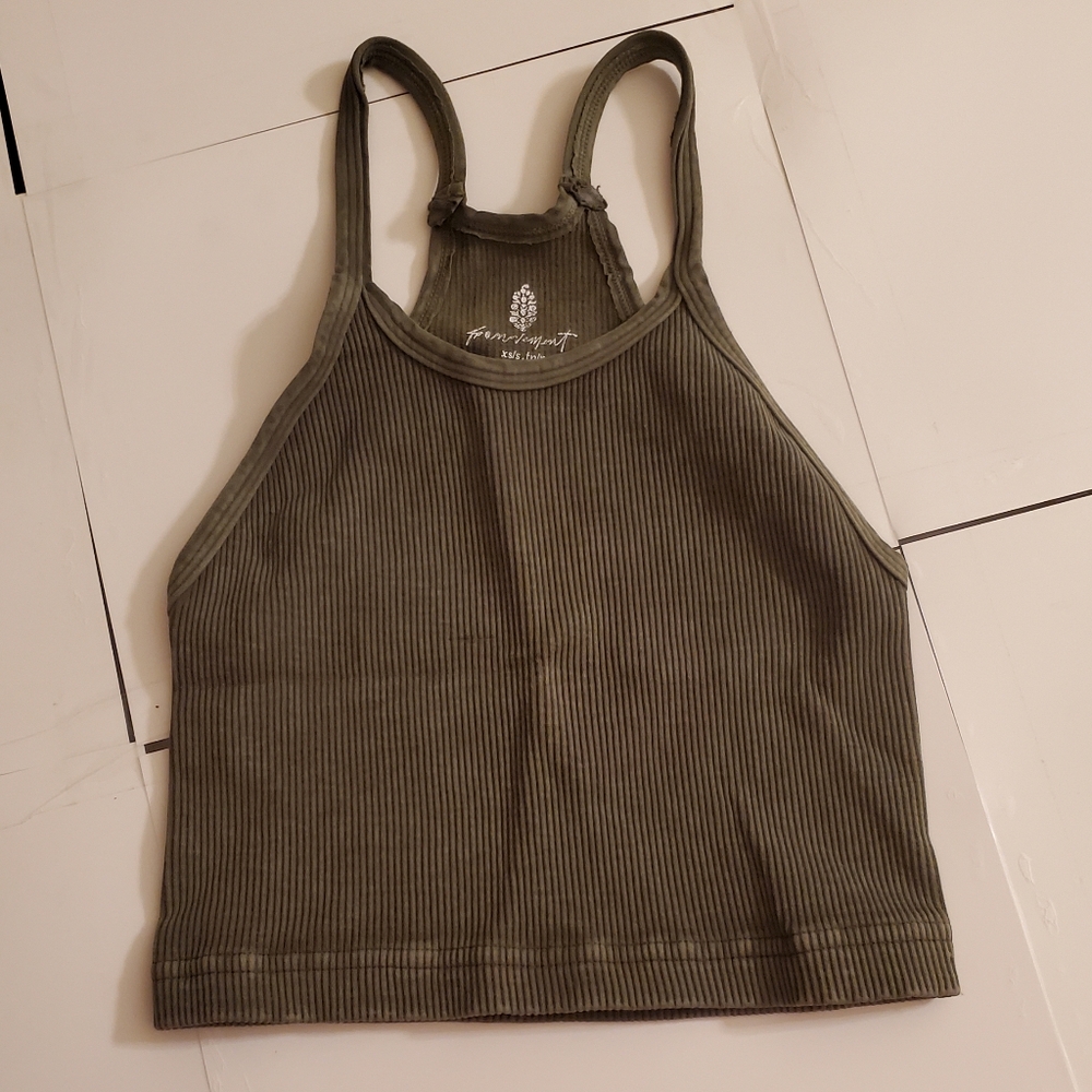 New without tags free people green runs crop top sizes xs/s & M/L - Picture 3 of 7